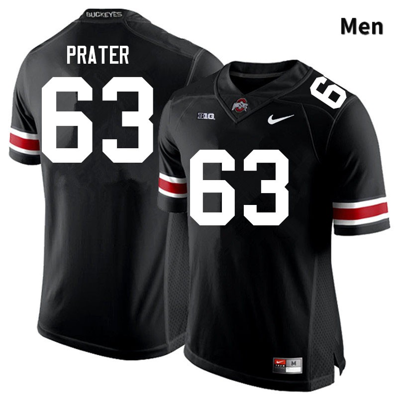 Ohio State Buckeyes Zach Prater Men's #63 Black Authentic Stitched College Football Jersey